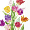 IHR Servetten - 33x33cm - bright tulips 10321