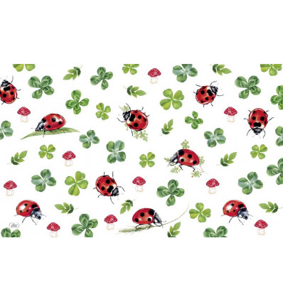 IHR Ontbijtplankje - 23.5x14.5cm - lucky ladybugs 10372