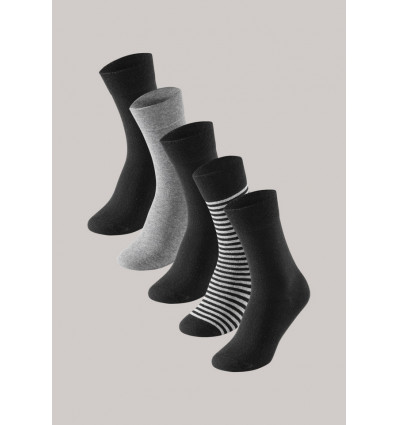 SCHIESSER Heren sokken stay fresh 5paar- bluebird/ zwart/ grijs - 39/42