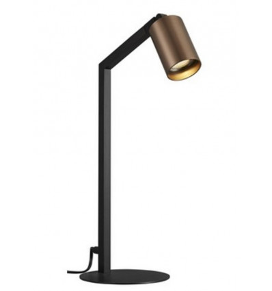 Fantasia TABOO tafellamp 1L GU10 - zwart + geborsteld brons