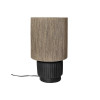 POMAX Cordoba tafellamp - 25x42cm - zwart terracotta/ jute