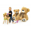 Knuffelbeer met sjaal - 90/125cm - bruin 10083782 teddybeer