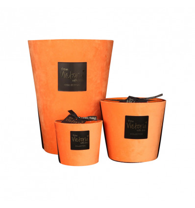 VICTORIA Kaars velvet toi & moi - oranje (prijs voor kleinste model)