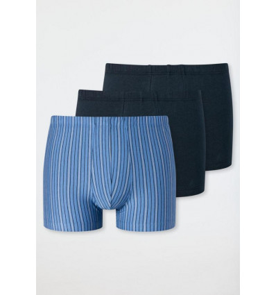 SCHIESSER Heren shorts 3st.- streep + multicol.- XL 007