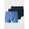 SCHIESSER Heren shorts 3st.- streep + multicol.- XL 007