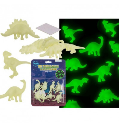 Dinosaurussen 3D Glow in the dark -7st