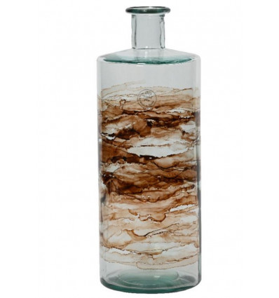 Vaas in recycled glas - 15x40cm - terra