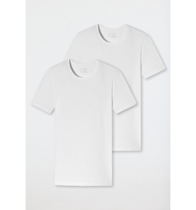 SCHIESSER Heren shirts 2st.- wit- 007 XL