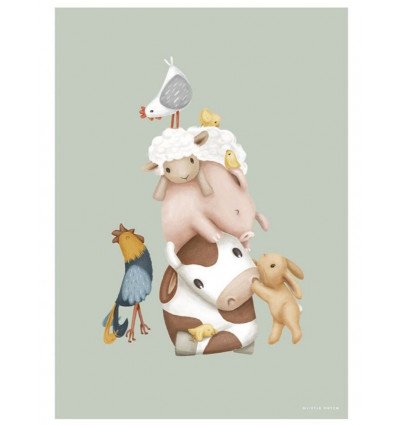 LITTLE DUTCH Poster A3 - Little farm (prijs per stuk)