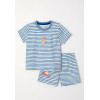 WOODY Jongens pyjama - blauw wit streep- 6m