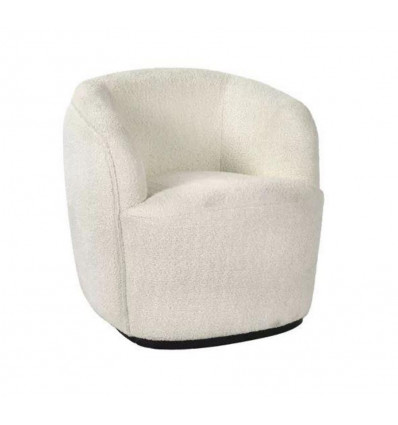 POMAX Porterville fauteuil- 74x71.5x72cm- boucle wit