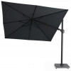 CHALLENGER T2 Premium parasol 300x300cm- jet zwart/ mat zwart excl. voet