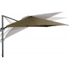 CHALLENGER T2 Glow parasol 3x3m - taupe/ antraciet m/ LED verlichting excl.voet