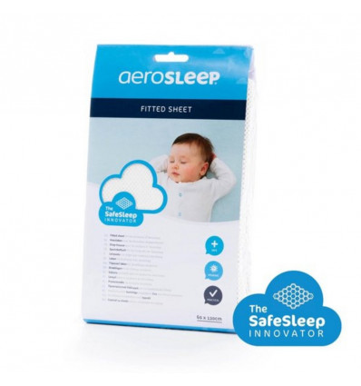 AEROSLEEP hoeslaken 83x50 wit sleep safe fitted sheet