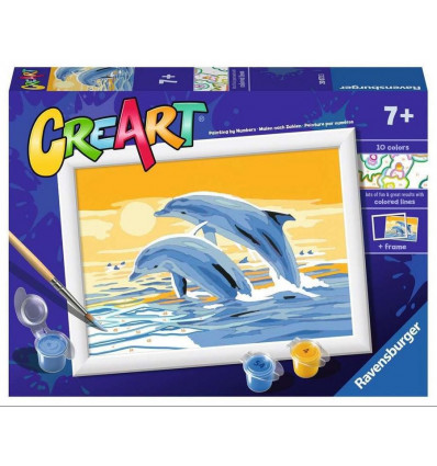CREART Schilderen - Delightful dolphins