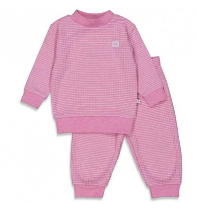 FEETJE Pyjama wafel - roze melange - 86