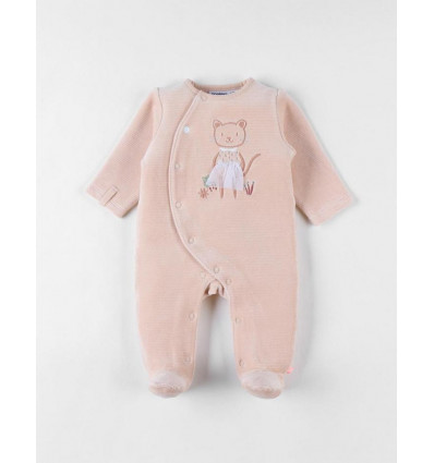 NOUKIES Meisjes pyjama cheetah - poeder roze - 6m