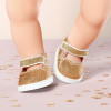 BABY ANNABELLE schoenen + zool - 43cm - goud glitter