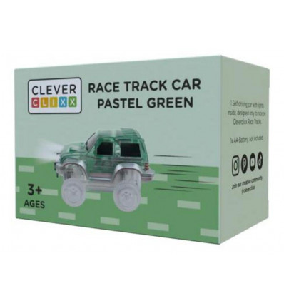 CLEVERCLIXX Race track car pastel groen