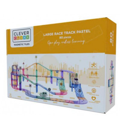 CLEVERCLIXX LArge race track pastel - 80stuks