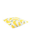 Kussen banana polyester - 45x45x8cm - wit/geel