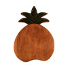 houten plank ananas - 29x21x2.2cm - natural/green