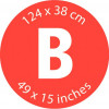 BRABANTIA Hoes strijkplank - B 124x38cm- denim grey (2mm schuim)