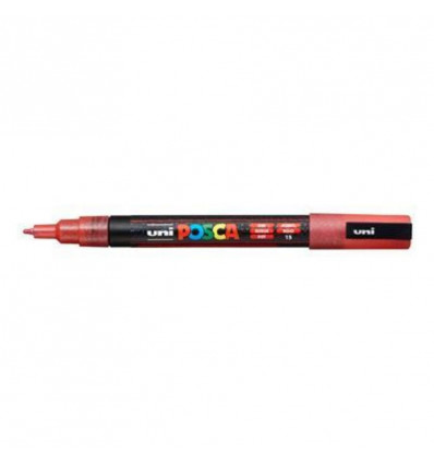 POSCA Stift fijn 0.9/1.3mm - rood glitter ( conische punt)