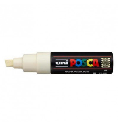 POSCA Stift brede schuine punt 8.0mm - ivoor