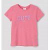S. OLIVER G T-shirt CUTE - roze- 92/98