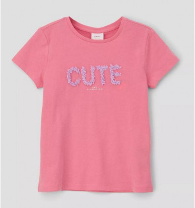 S. OLIVER G T-shirt CUTE - roze- 104/110