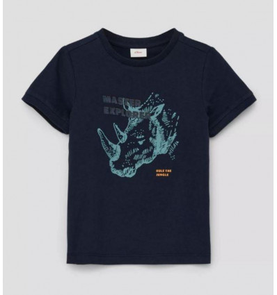 S. OLIVER B T-shirt dino print - navy - 92/98