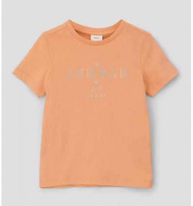 S. OLIVER B T-shirt tekst jungle - mango- 92/98