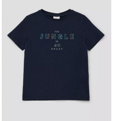 S. OLIVER B T-shirt tekst jungle - navy - 128/134