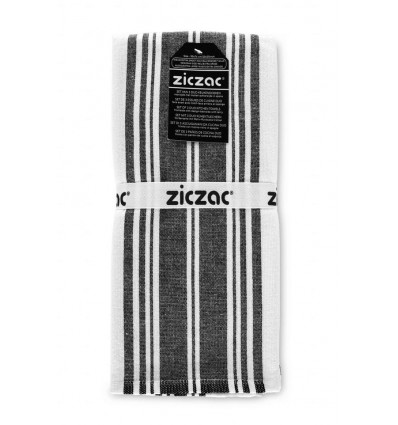 ZICZAC Culinary duo stripe 3st.- 50x76cm- zwart