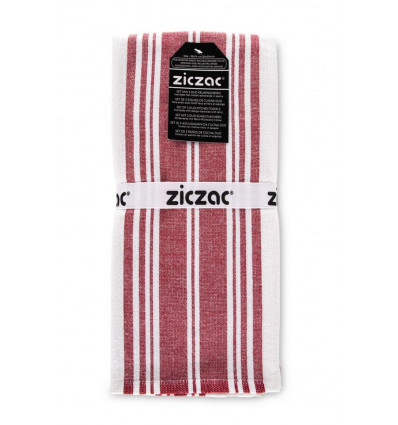 ZICZAC Culinary duo stripe 3st.- 50x76cm- rood