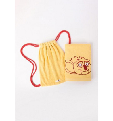 WOODY Handdoek - 70x140cm - licht geel
