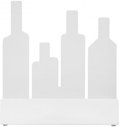 Olie en azijn stand - wit dressingflessenhouder - 27x9.53x27.94cm