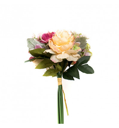 Boeket pioen hortensia - 27x20x20cm - multicolor