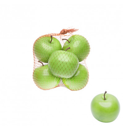 Deco fruit appel groen - 6st. in zakje