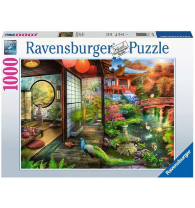 RAVENSBURGER Puzzel - Theehuis in de Japanse tuin - 1000st.
