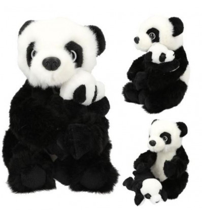 TOPMODEL Wild - Knuffel panda mama met baby