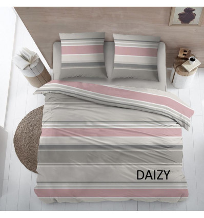 DREAMS Daizy dekbedovertrek flanel - 270x220cm - roze multi streep