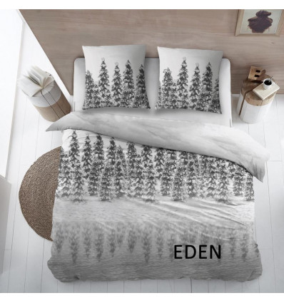 DREAMS Eden dekbedovertrek flanel - 270x220cm - grijs