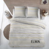 DREAMS Elma dekbedovertrek flanel - 240x220cm - grijs/geel