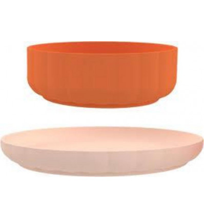OYOY Pullo bord + bowl - rose/apricot