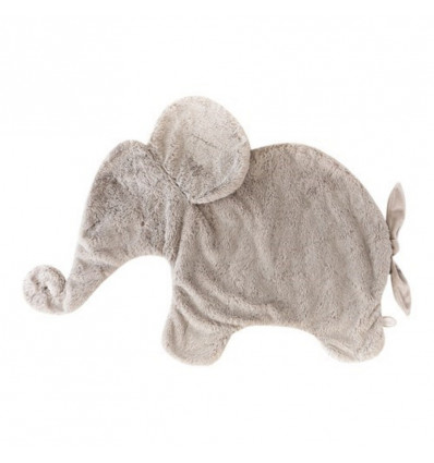 DIMPEL Oscar olifant knuffeldeken - 82cm- grijs beige