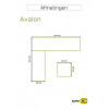 AVALON Loungeset 3dlg - 2 banken + tafel- acacia/ rope