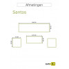 SANTOS loungeset 4dlg- acacia white wash/ rope sand- sahara sand