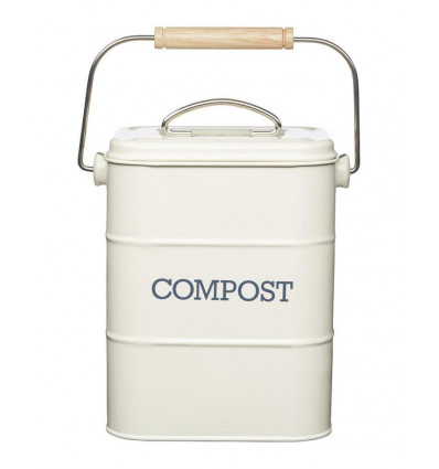 LIVING NOSTALGIE Compost afvalbakje - creme